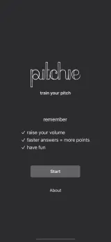 Pitchie start screen